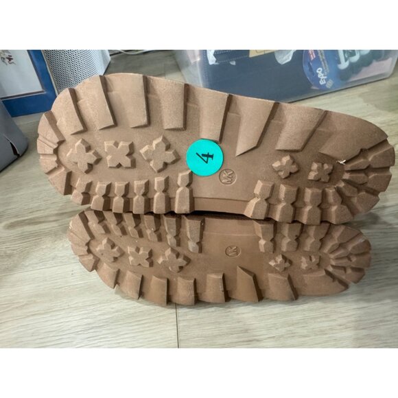 Michael Kors Womens Shearling-Lined Faux Suede Boots Size 4 With MK Monogram - Picture 3 of 5